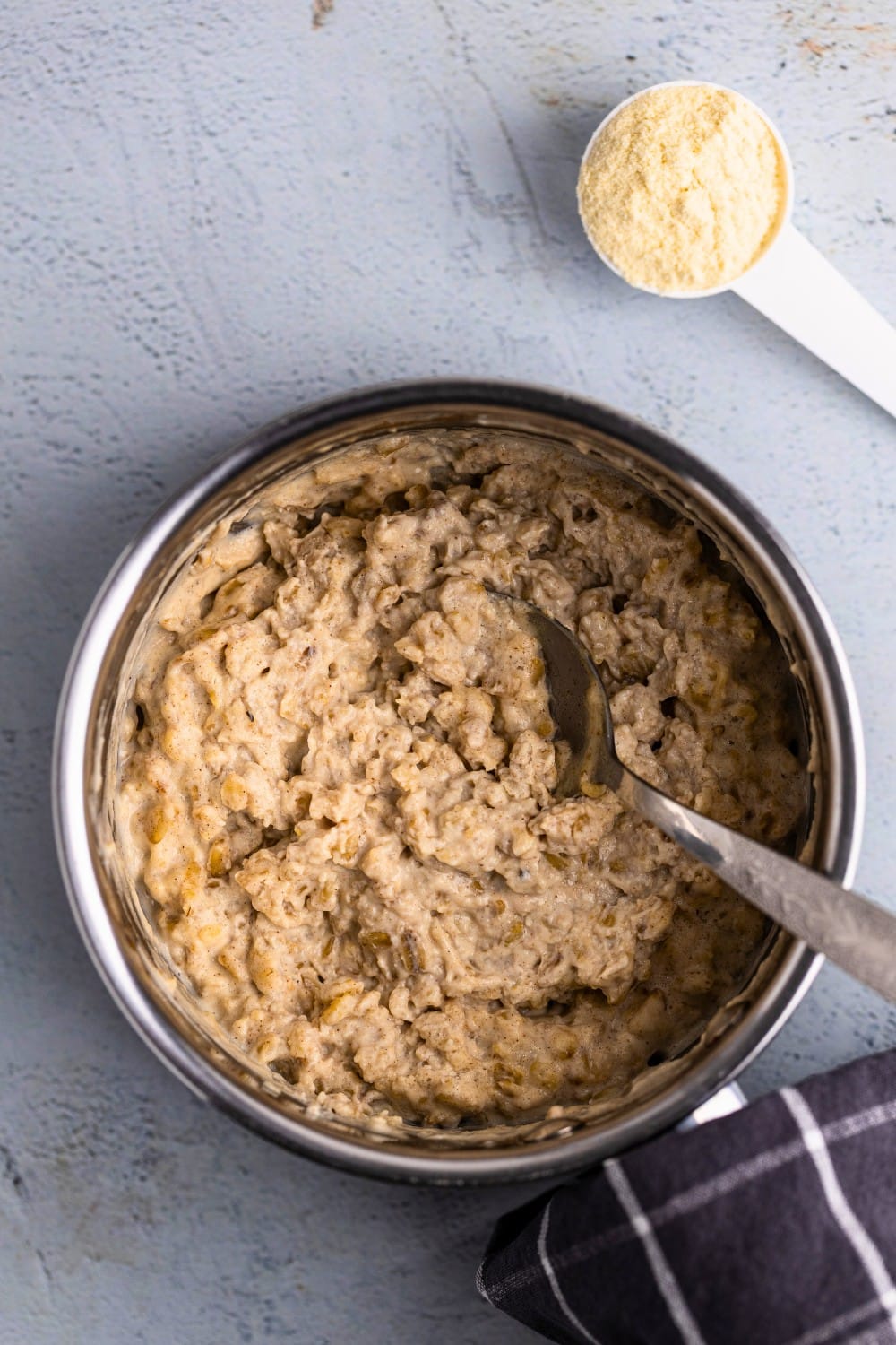 Protein powder oatmeal cooked image