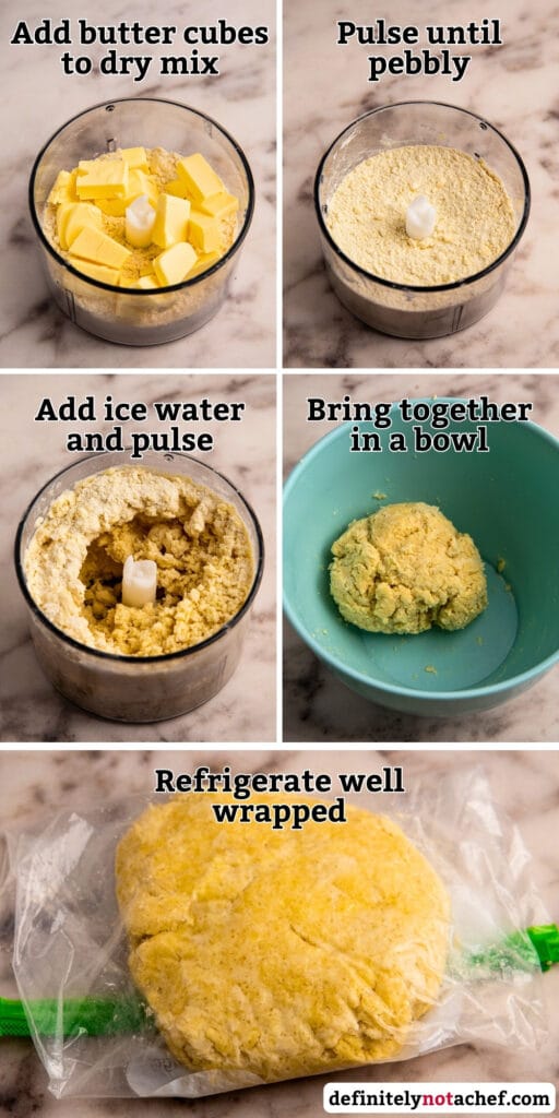 Galette dough: food processor steps instruction image