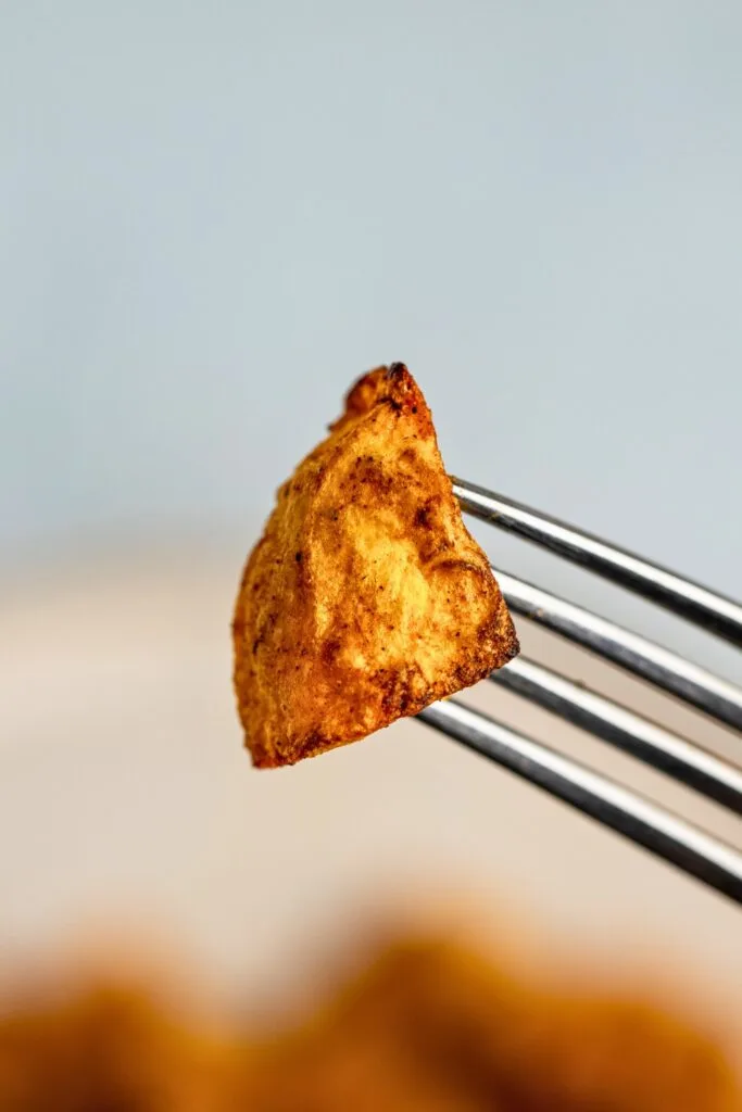 Air fryer butternut squash closeup photo