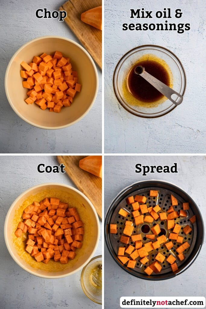 Air fryer vegetables: basic steps overview