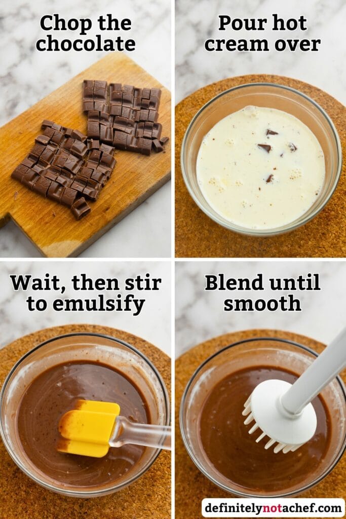 Ganache method steps photos