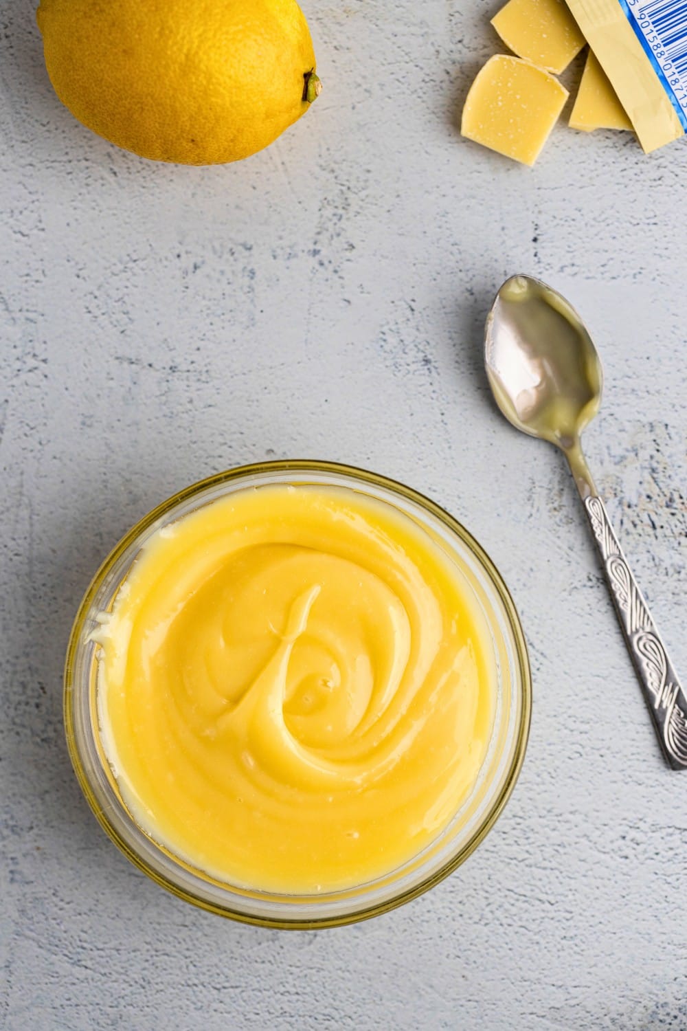 Lemon ganache topdown shot