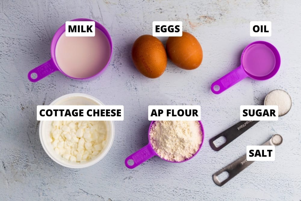 Cottage cheese crepes ingredients
