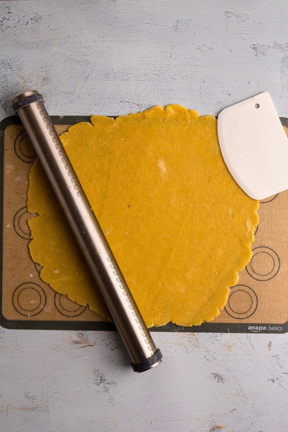 Rolling out tart dough