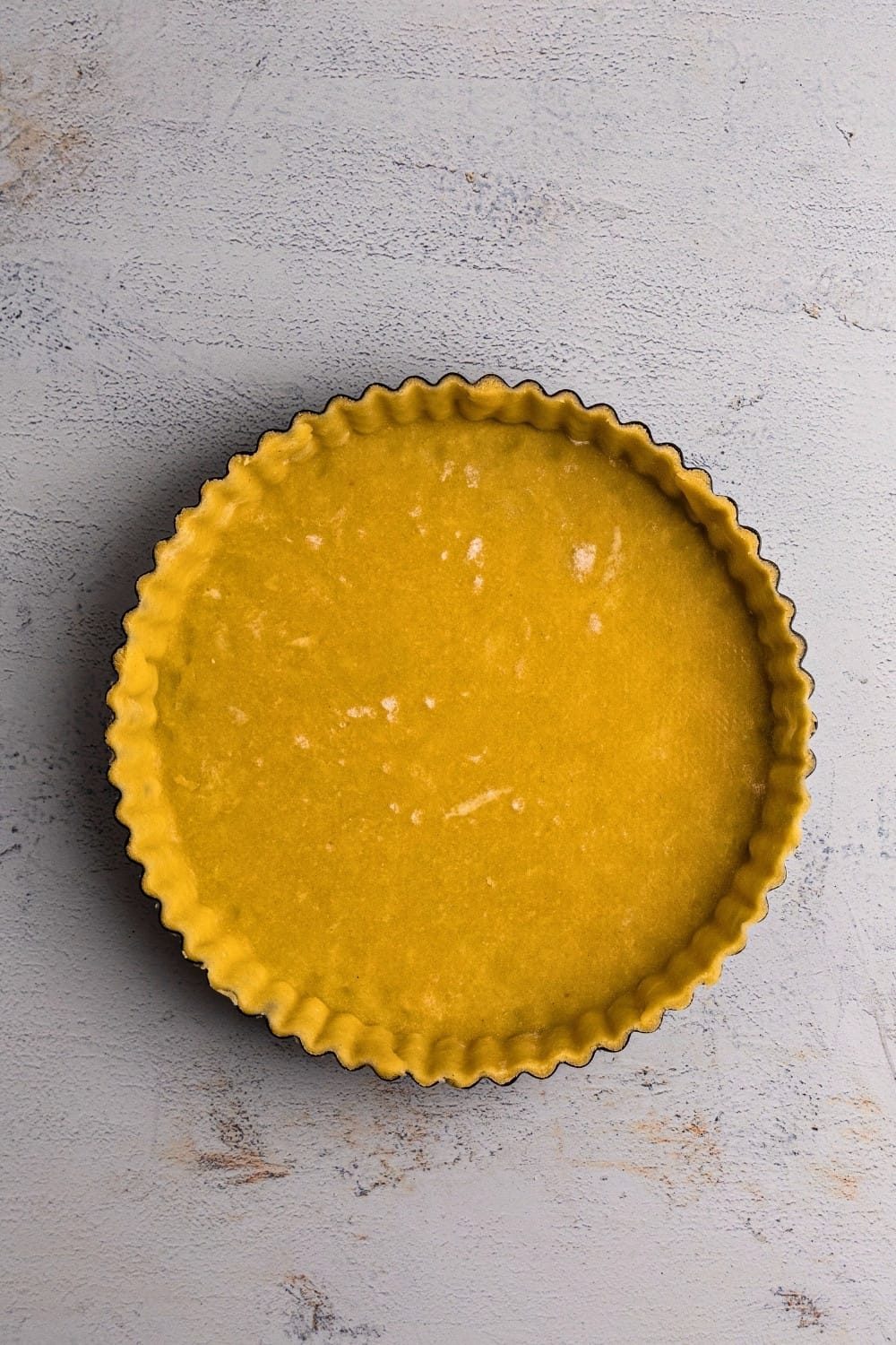 Tart dough before baking