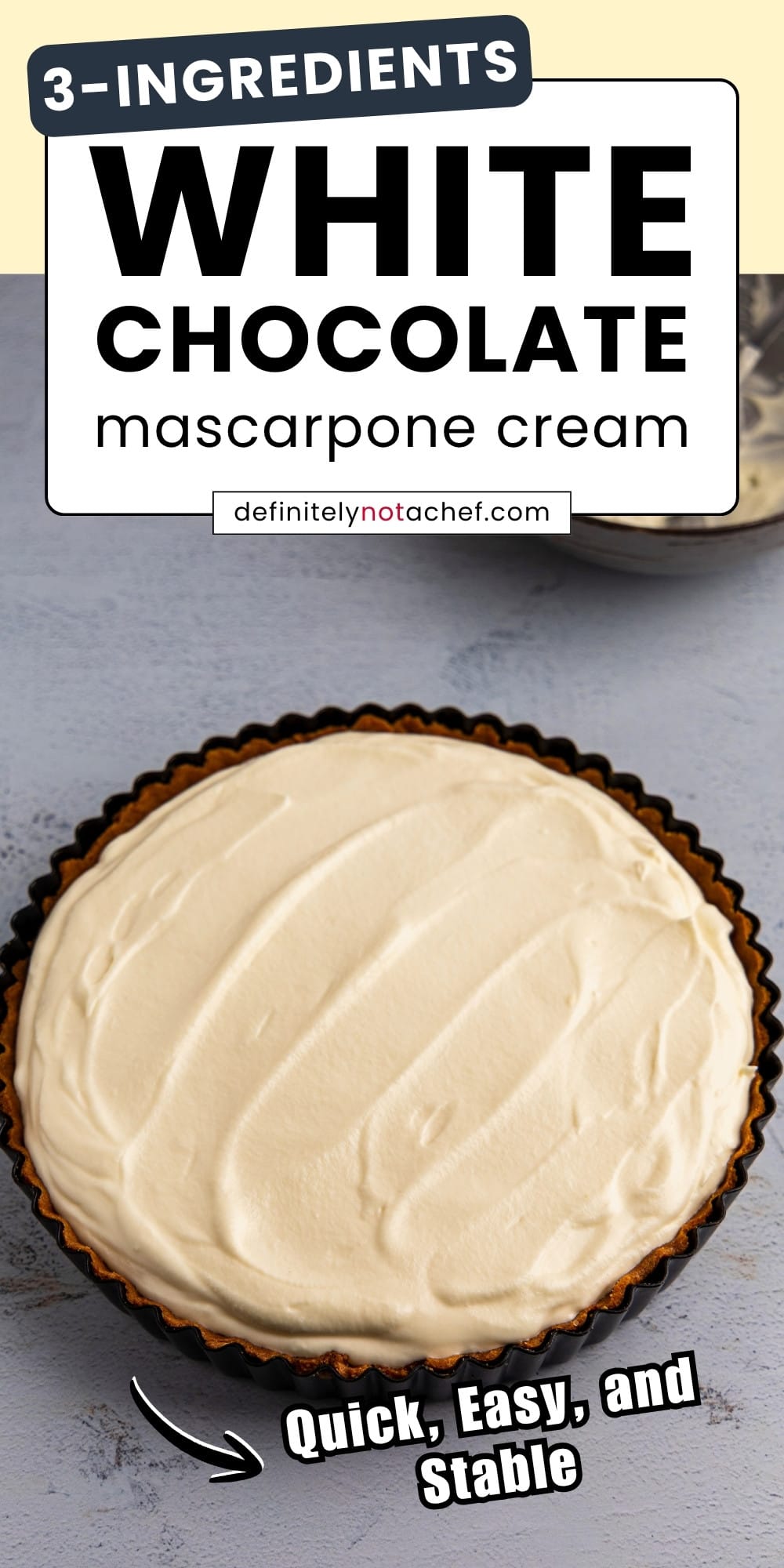 White Chocolate Mascarpone Cream Pin Image