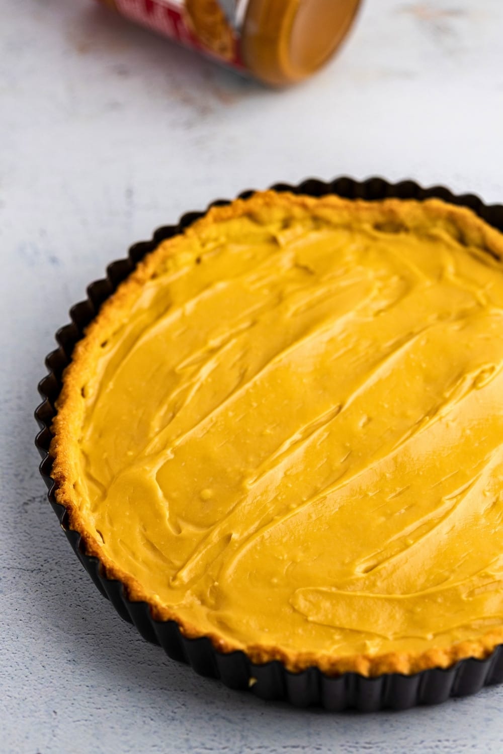 Biscoff pastry cream as tart filling