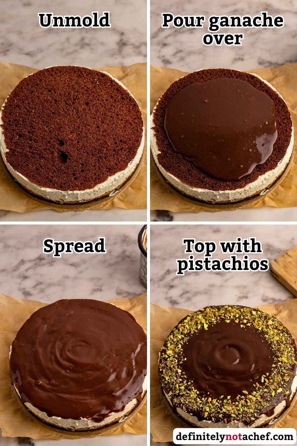 Dubai chocolate financier cake finish steps