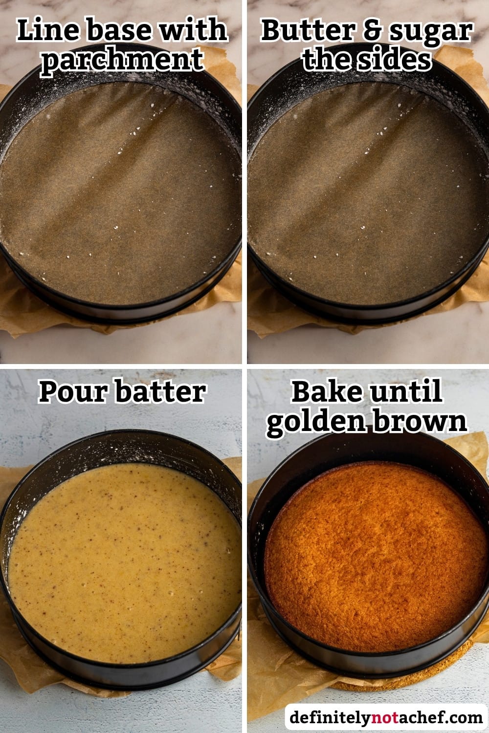 Financier cake base baking