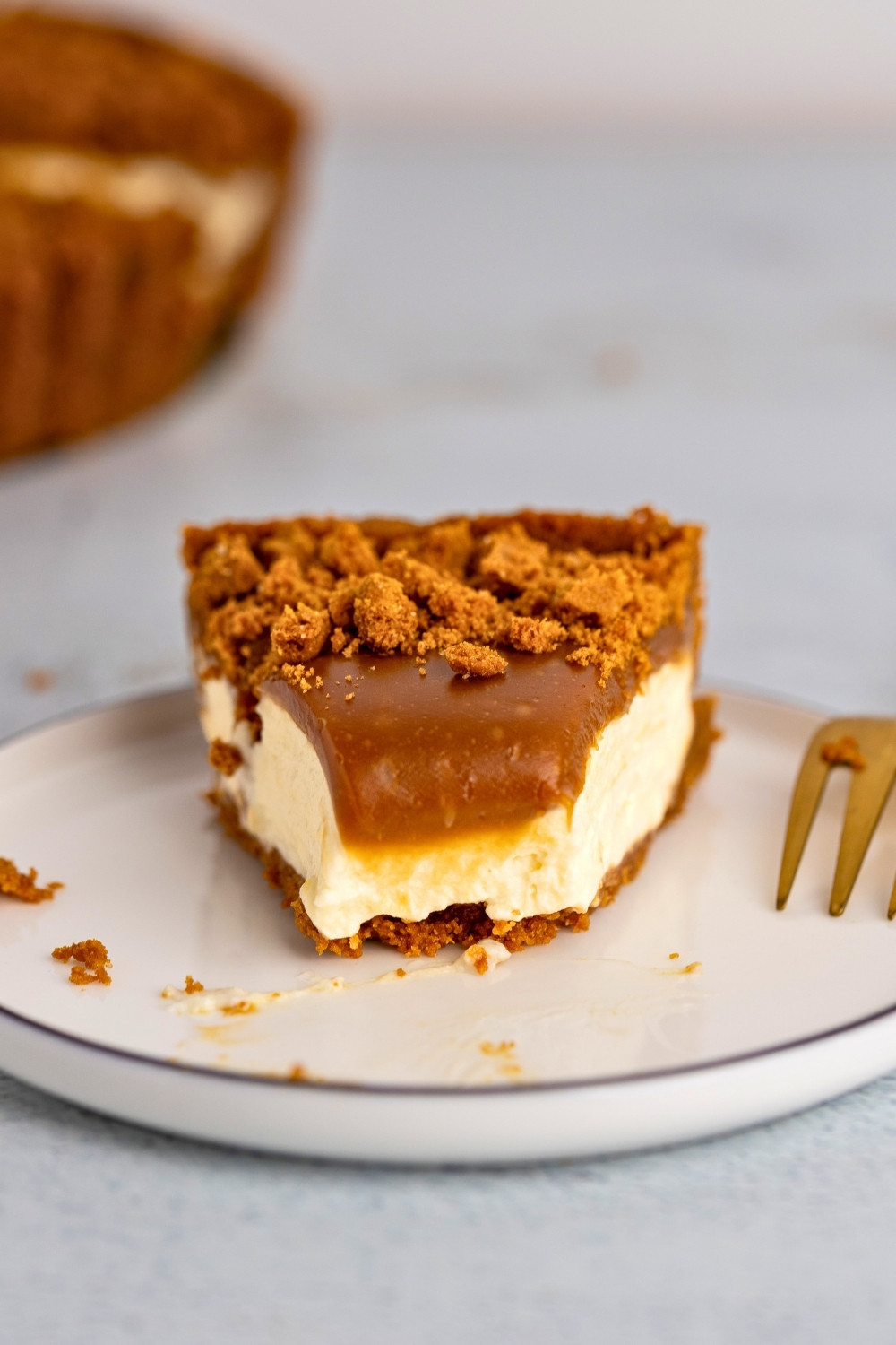 No Bake Biscoff Tart Slice