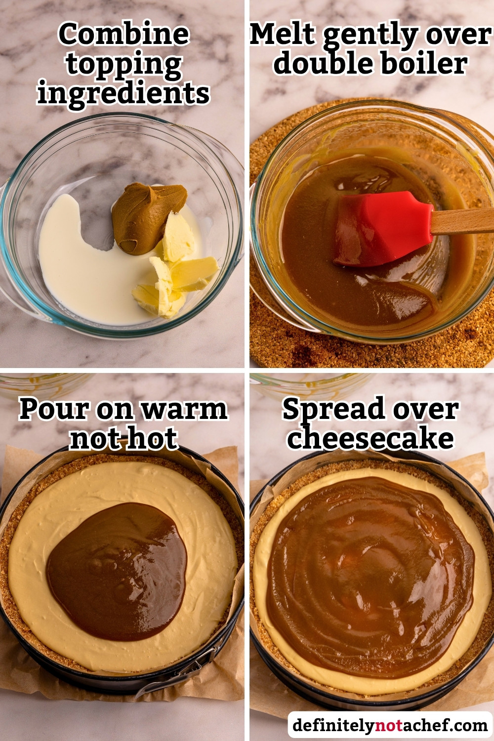 No bake pistachio cheesecake topping steps