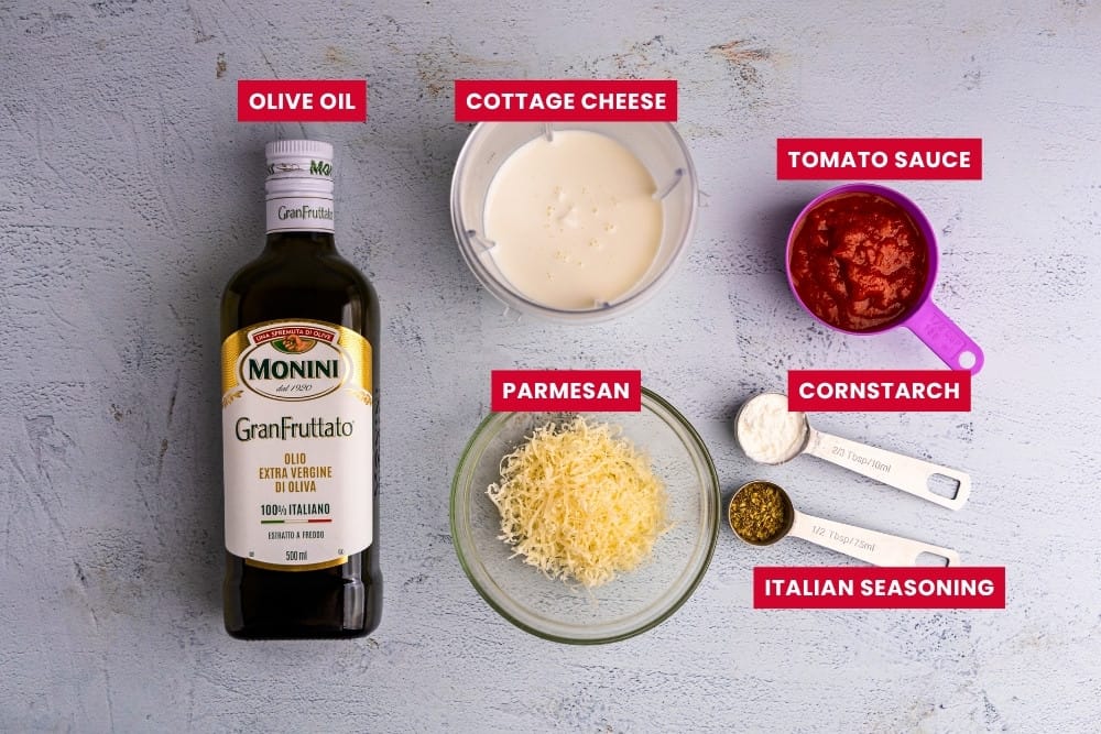 Tomato cottage cheese pasta sauce ingredients