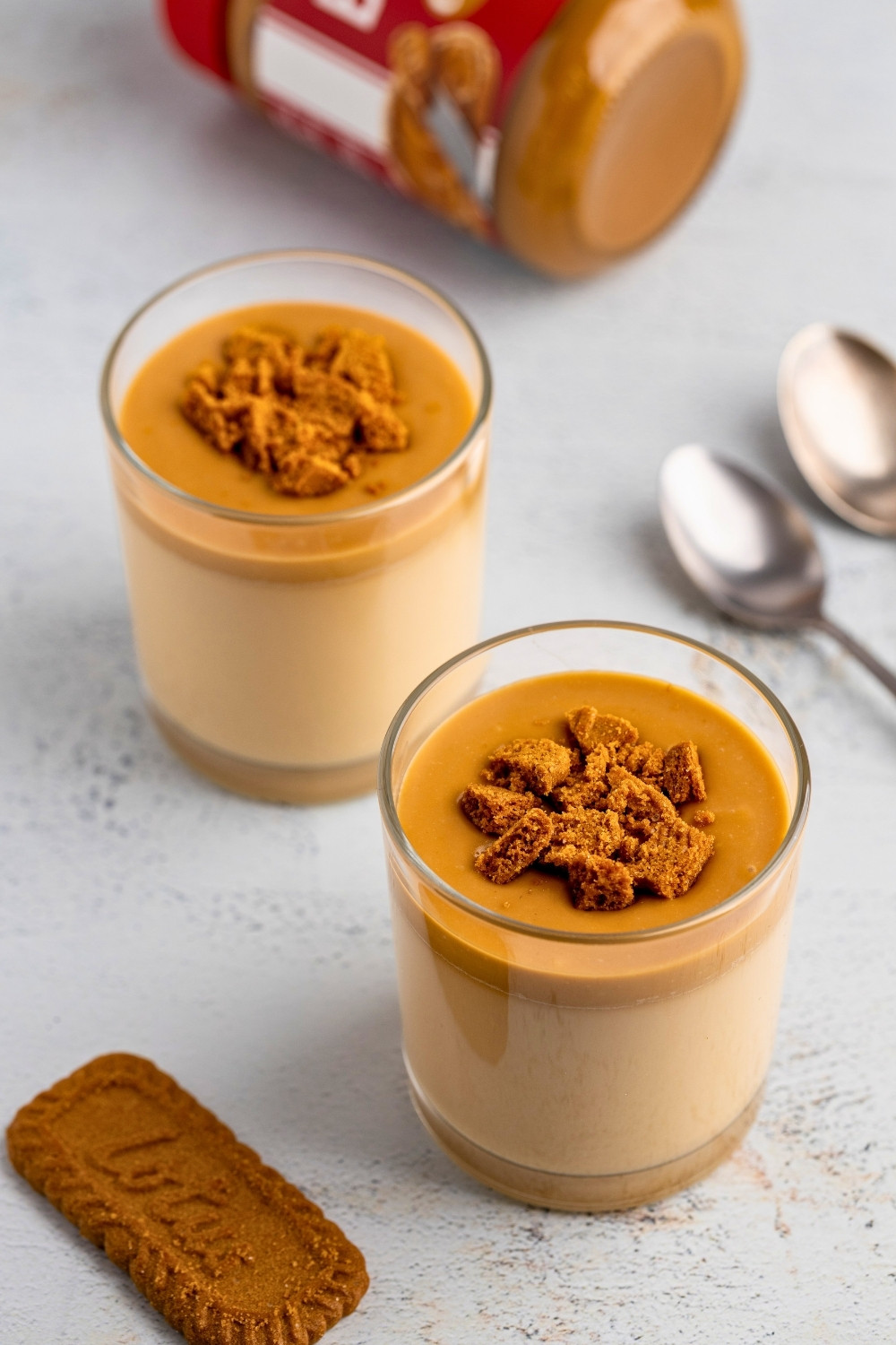 Biscoff panna cottta 2 jars
