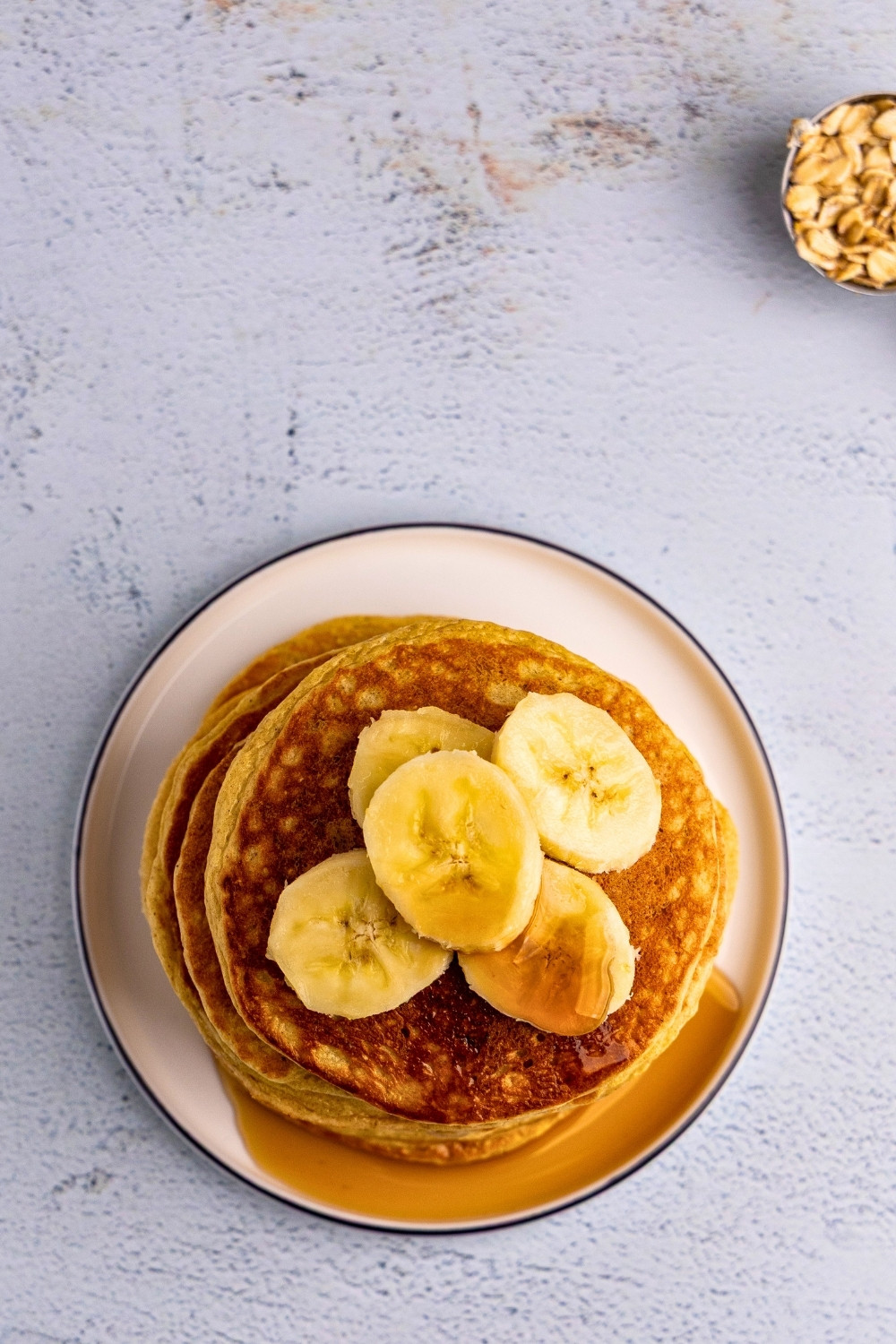 Cottage cheese oats pancakes topdown