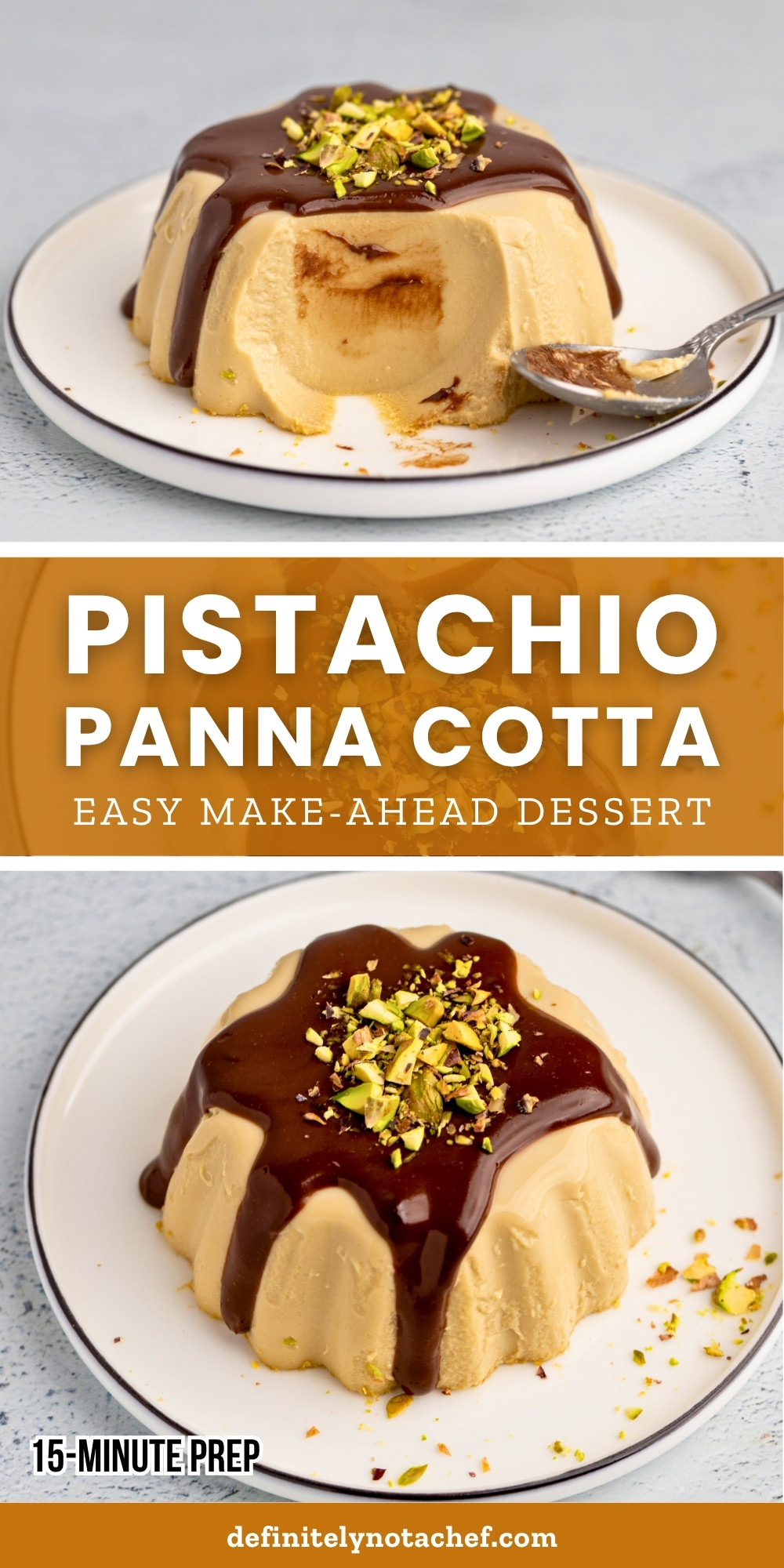 Pistachio panna cotta pin image