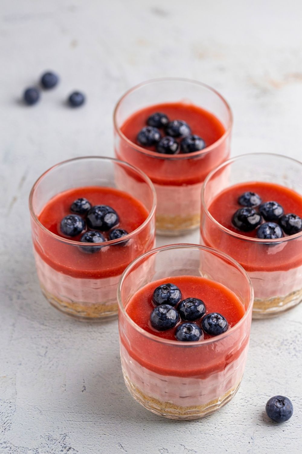 Strawberry cheesecake cups angle