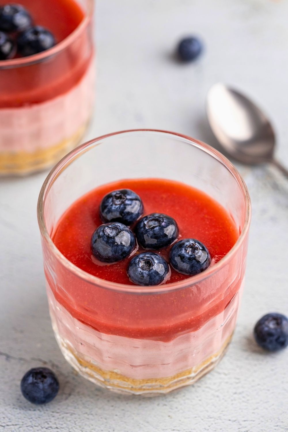 Strawberry cheesecake cups hero