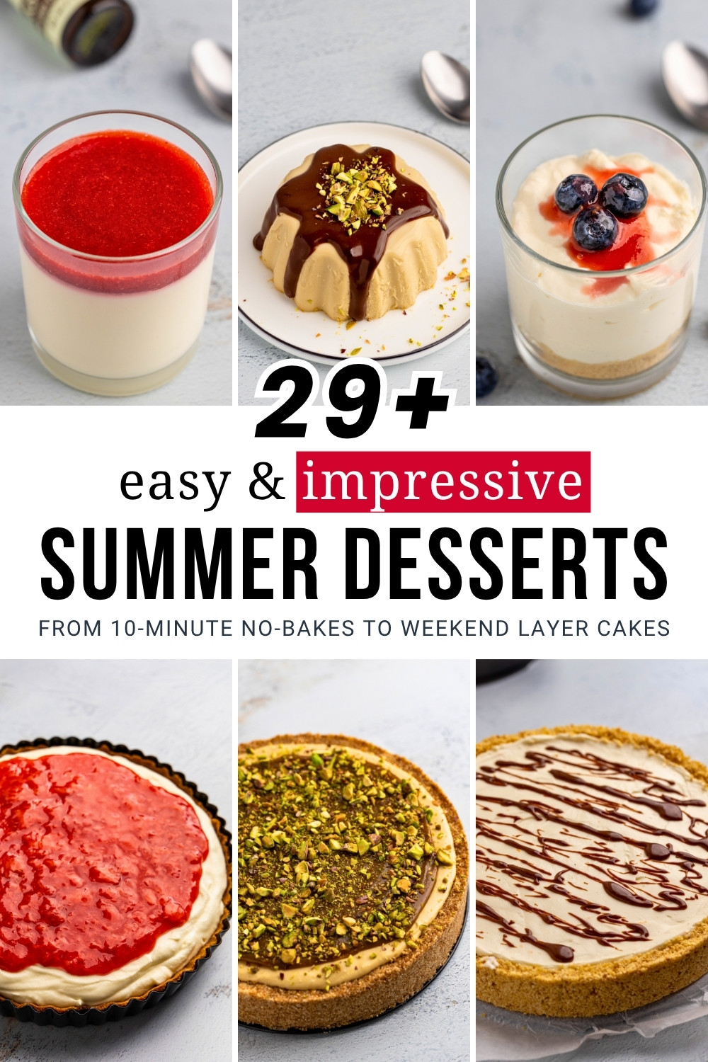 Summer dessert recipes pin image