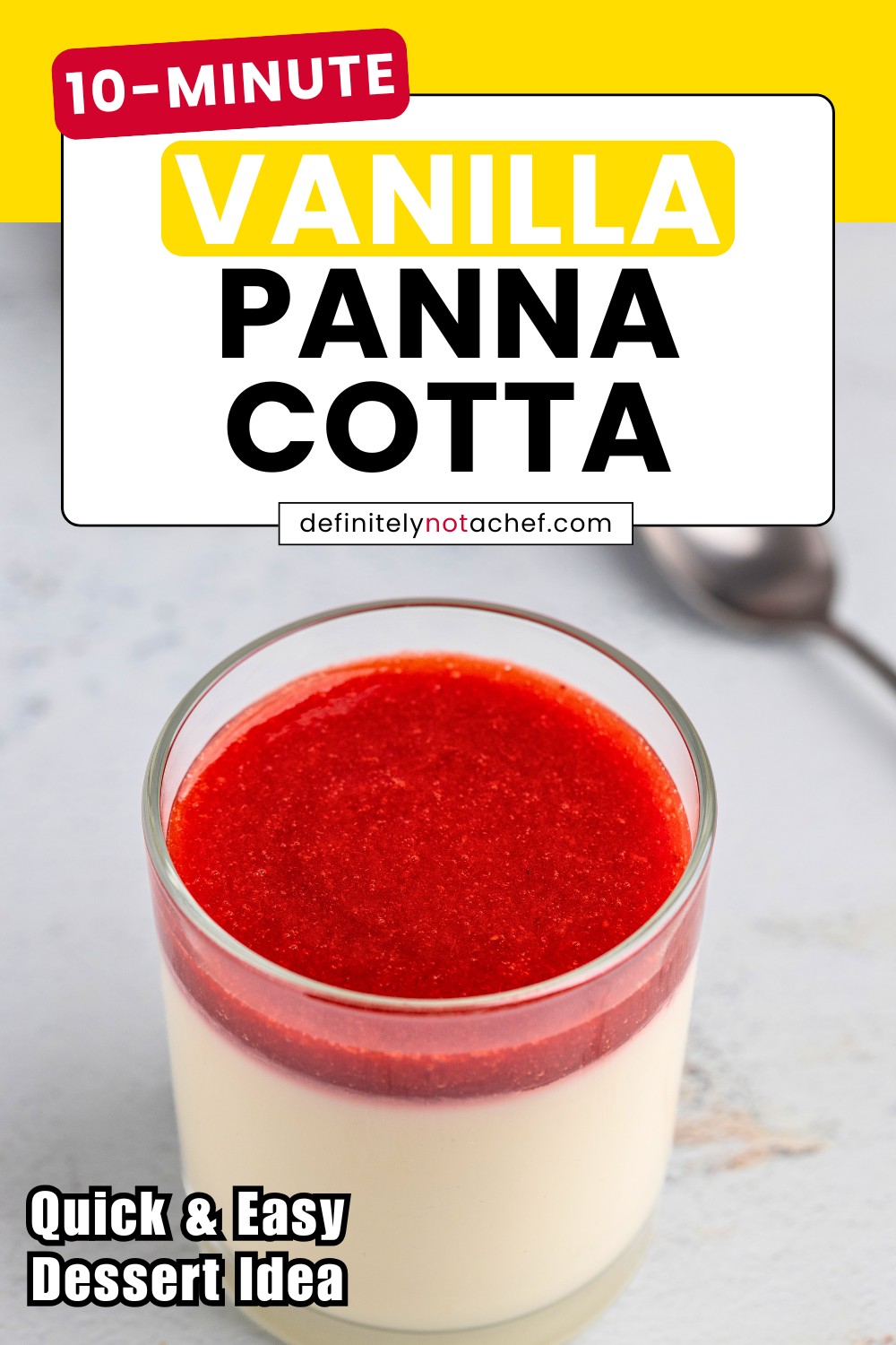 Vanilla panna cotta pin image