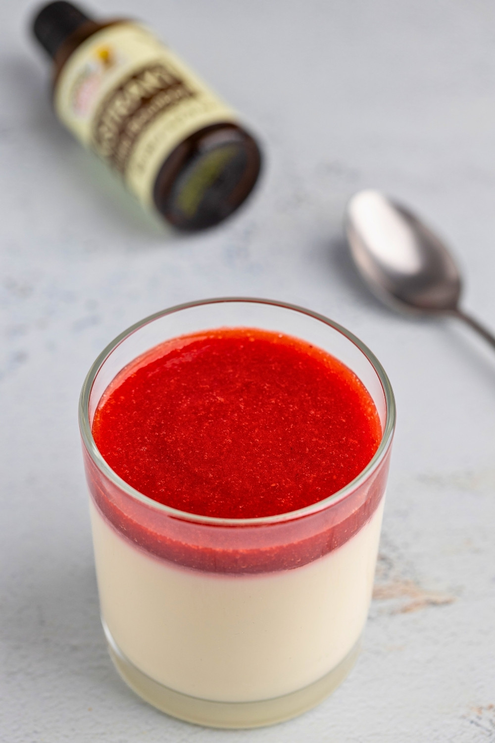 Vanilla panna cottta in a jar