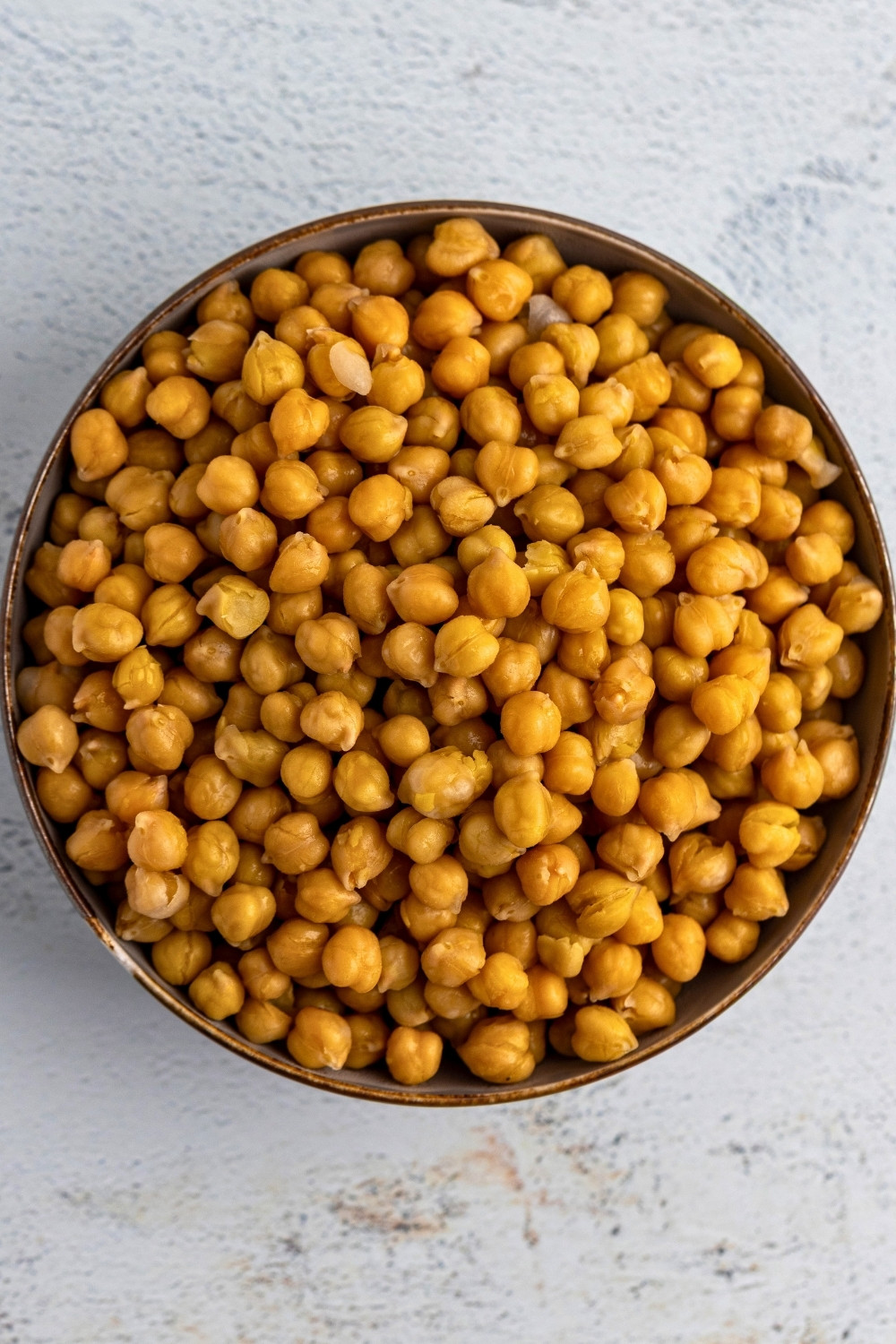 Instant pot chickpeas bowl overhead