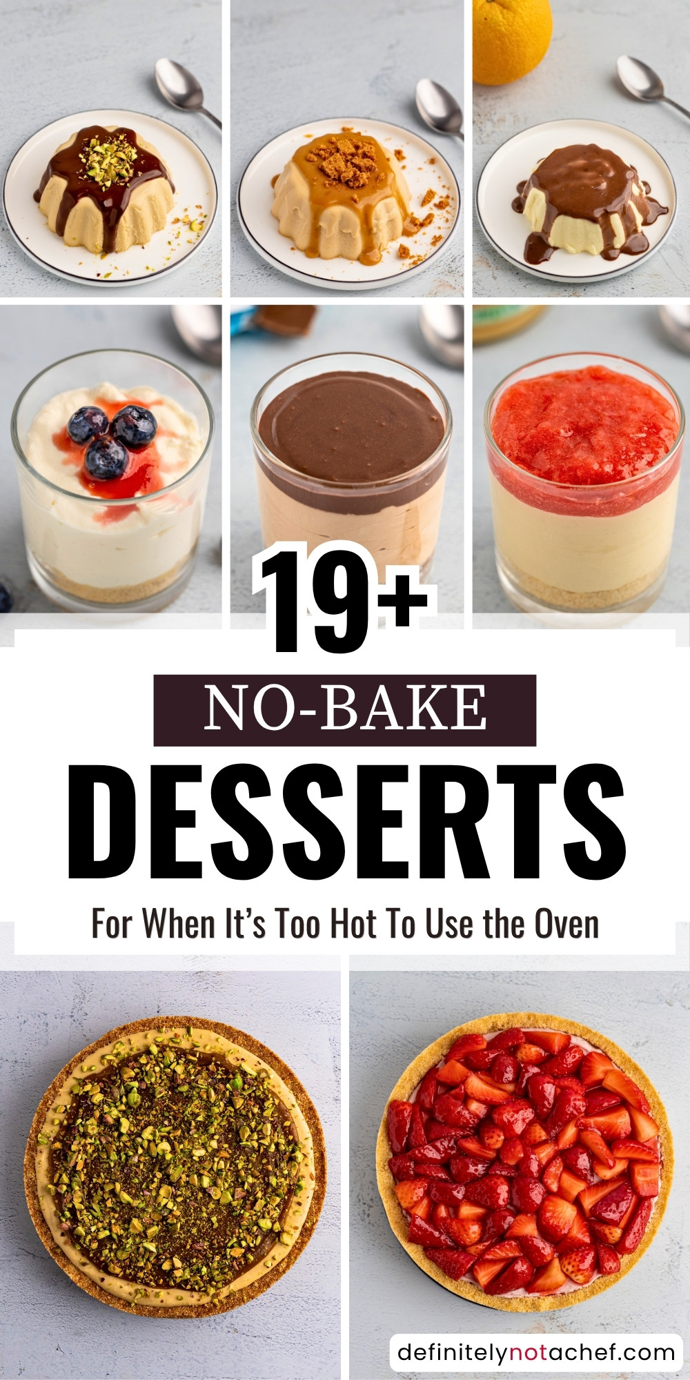 No-bake desserts pin image