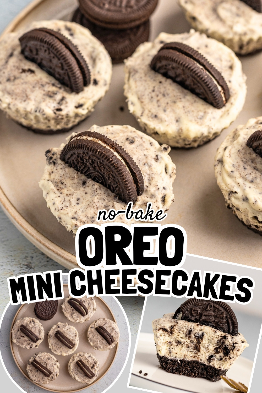 No-bake mini Oreo cheesecakes