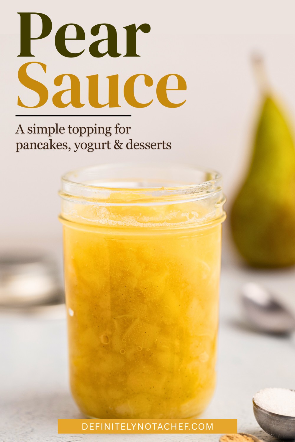 Easy Pear Compote - Cozy Fruit Sauce for Fall