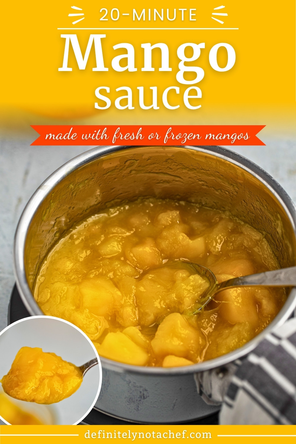 Mango compote pin image